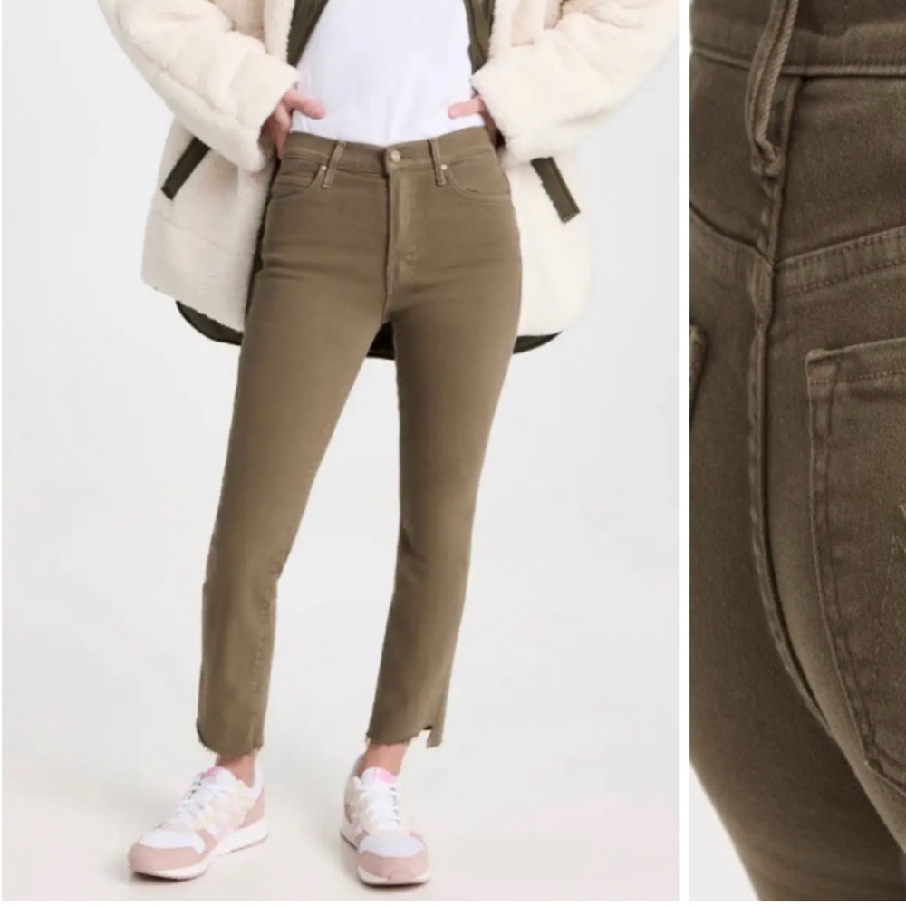 MOTHER High Waisted Rascal Ankle Step Fray Jeans 25 like new!